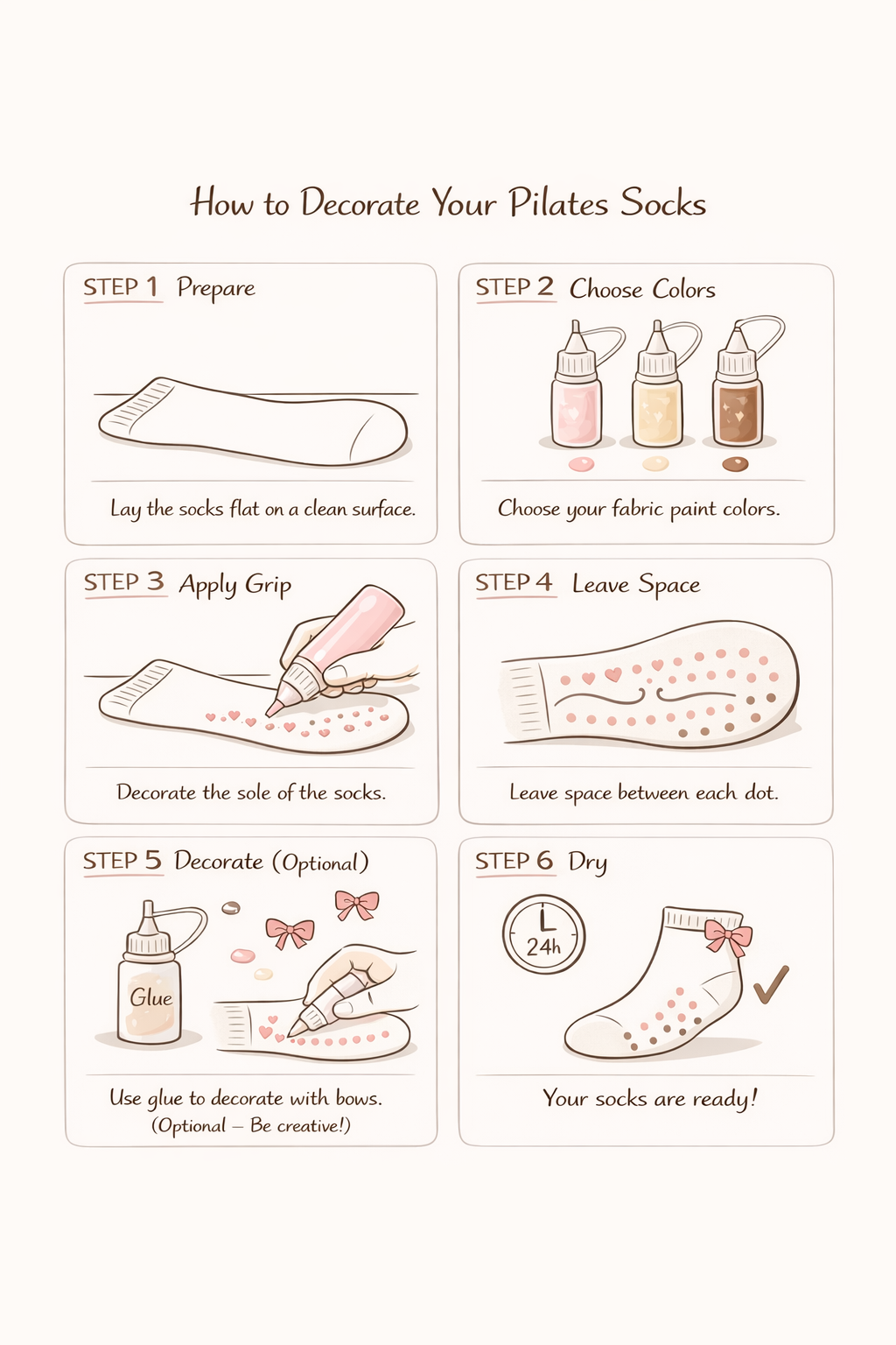 DIY pilates socks kit