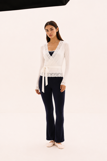 Swan wrap top